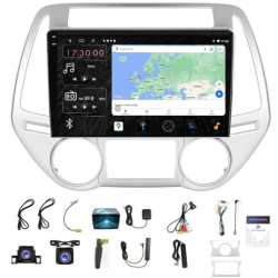 HYUNDAI I20 2012-2014 ANDROID GPS USB WIFI BLUETOOTH CARPLAY ANDROID AUTO 4GB 64GB MODEM SIM KAMERY QLED